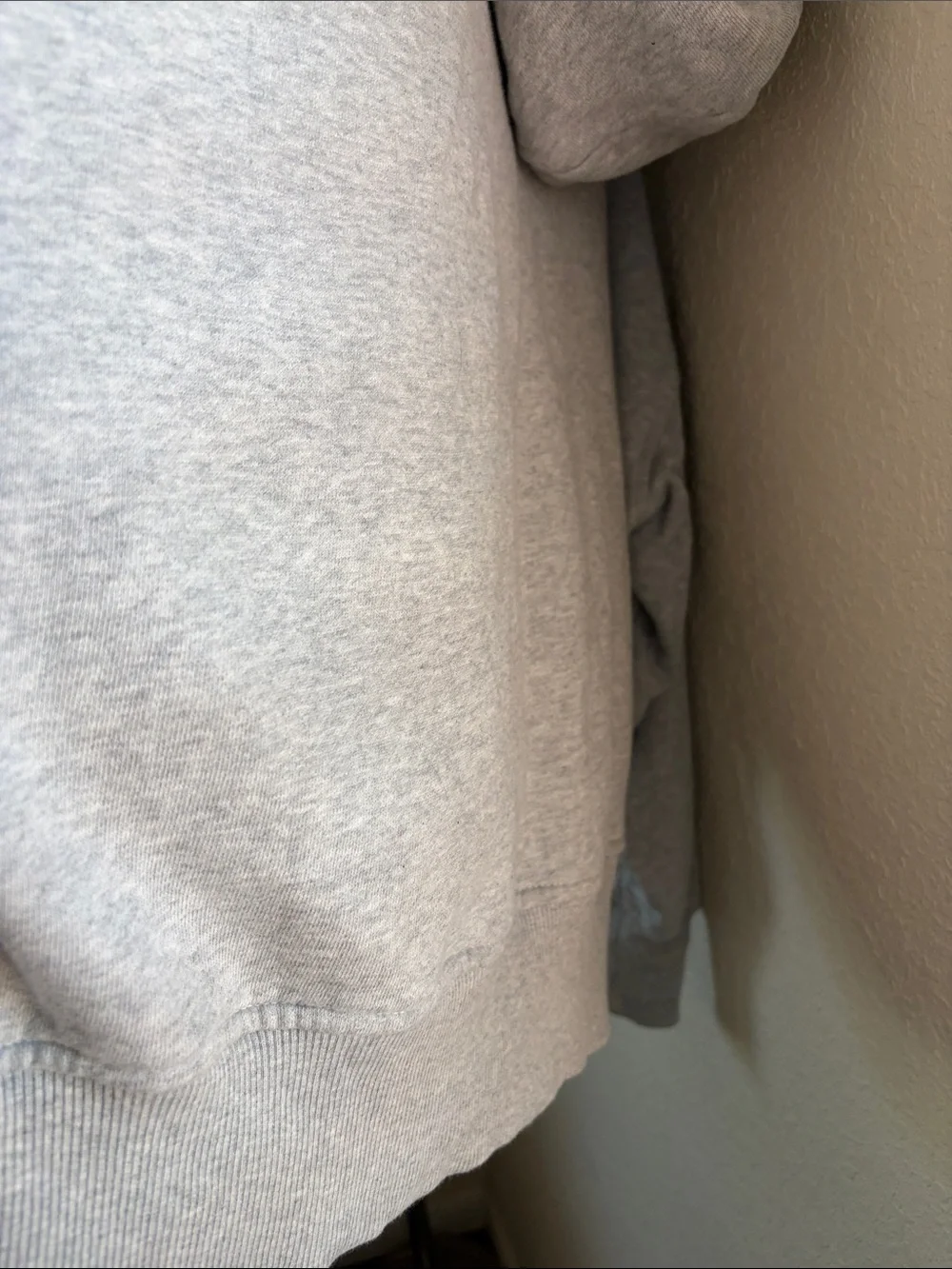 Aerie Light Gray Hooded Sweatshirt with Silver Beaded Trim - Picture 5 of 7